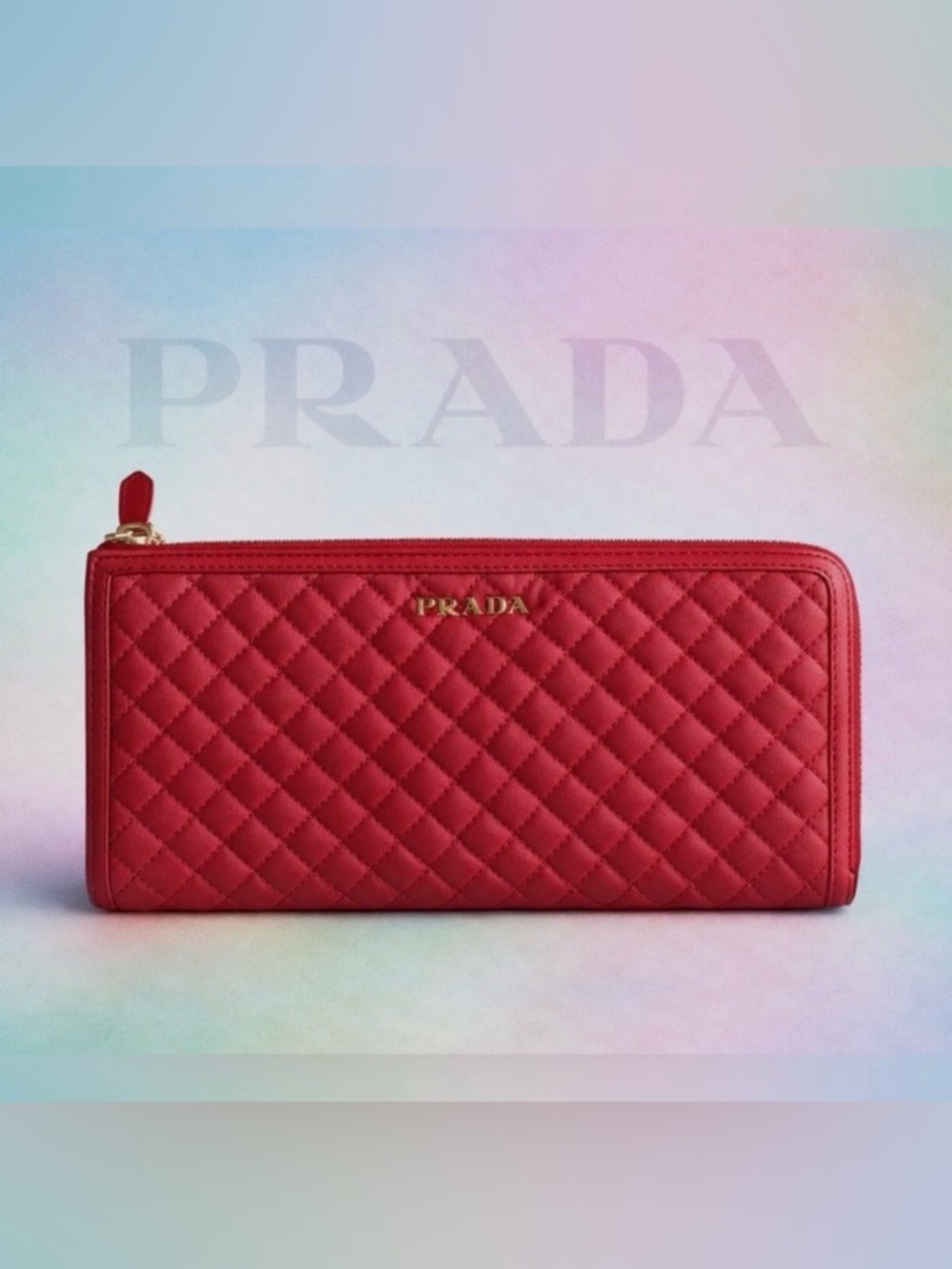 ✨Authentic Prada Tessuto Quilted Zip Wallet – Timeless Chic 💄✨